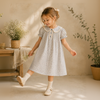 Check Dress – Soft & breathable – Classic collar with puff sleeves