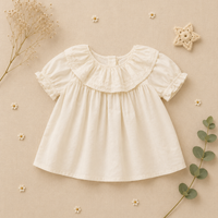 Thumbnail for Ruffle Collar Top – Elegant & comfortable – Top with decorative collar and puff sleeves