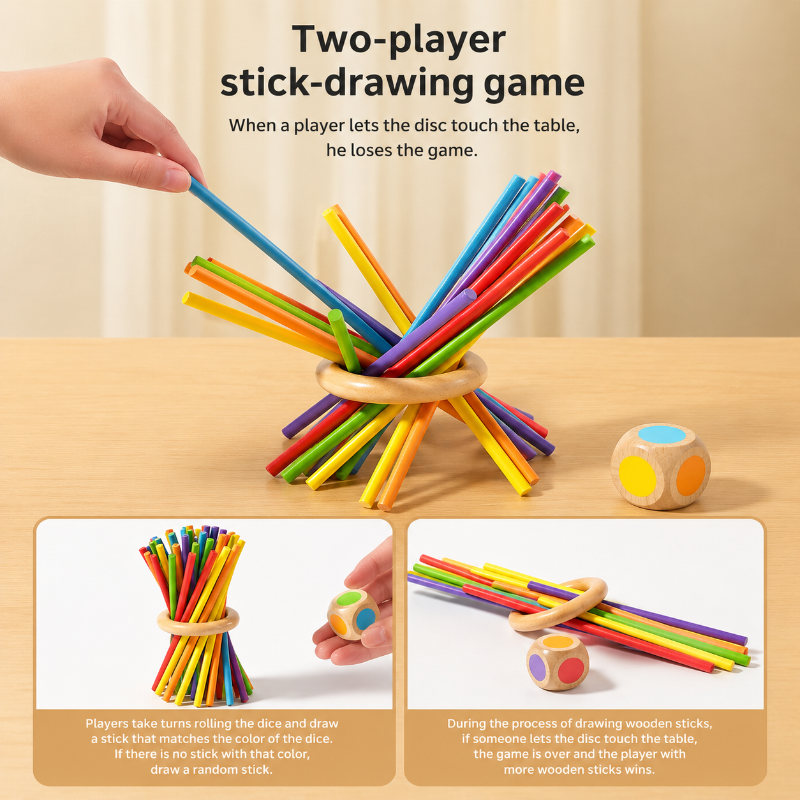 Wooden Stick Battle Game – Thinking & Interactive – Strategy Board Game