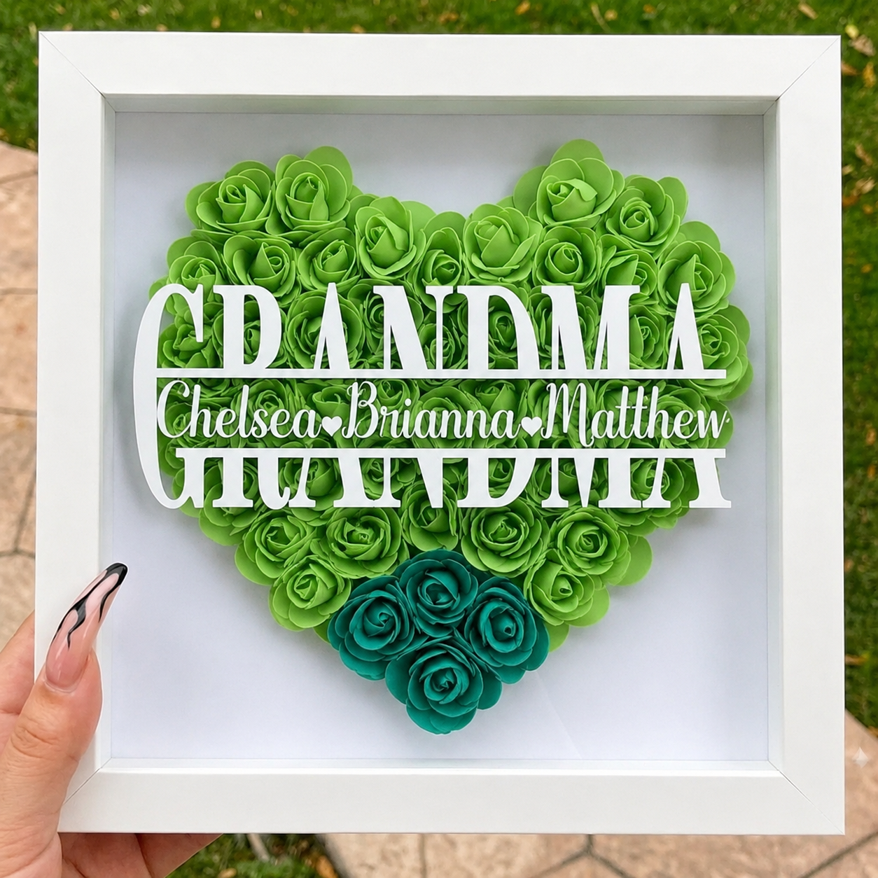 Personalized Rose Shadow Box – Unique Mother's Day Gift – Personalized Rose Shadow Box