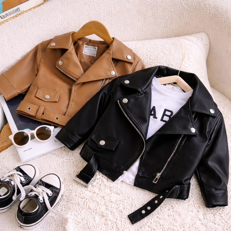 Girls Leather Jacket – Cool & Stylish – Leather Kids Jacket