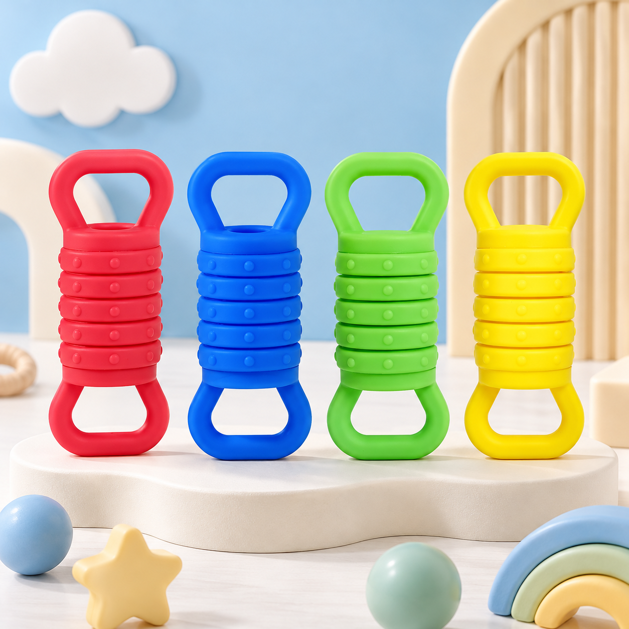 Plungy – Stretchy & Sensory – Silicone Fidget Toys (Set of 4)