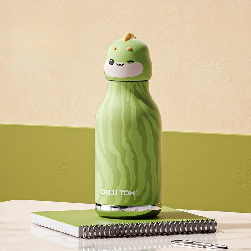 AnimalSip – Cute & Practical – Children's Stainless Steel Thermos Bottle with Animal Print