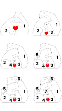 Thumbnail for Family Puzzle™ – Personalized Mother's Day Gift with a Family of Bears