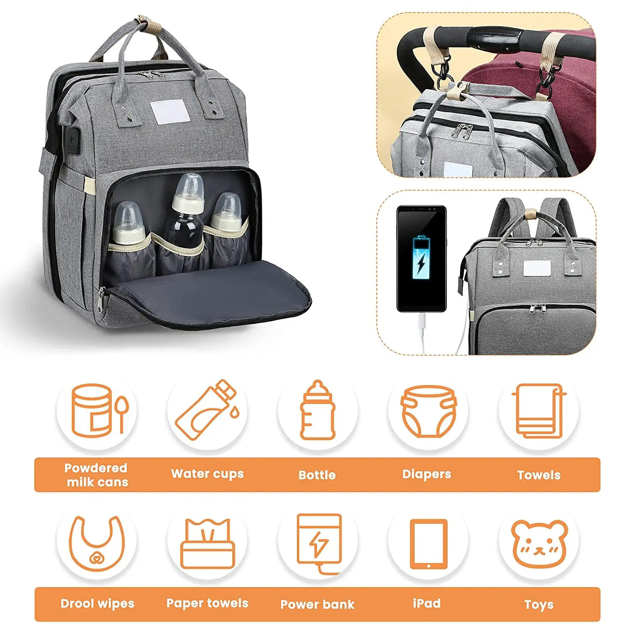 Travel Bag™ - Multifunctional diaper bag - Baby Backpack
