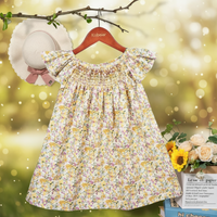 Thumbnail for Floral Dress – Light & Airy – Girls' Flutter-Sleeve Dress