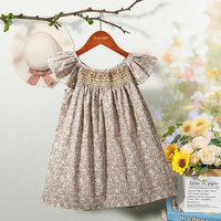Thumbnail for Floral Dress – Light & Airy – Girls' Flutter-Sleeve Dress