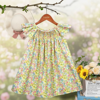 Thumbnail for Floral Dress – Light & Airy – Girls' Flutter-Sleeve Dress