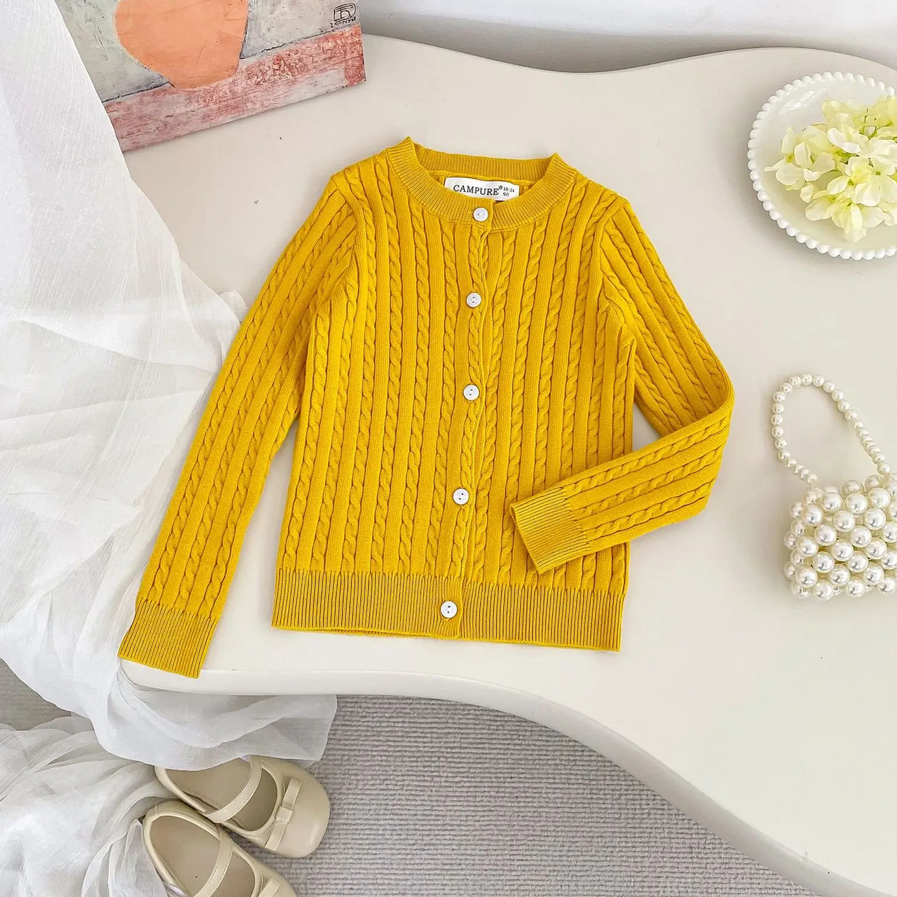 CozyBelle – Elegant & Warm – Knitted Cardigan with Buttons