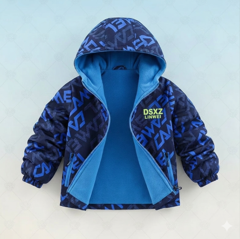 Reversible Kids' Jacket – Waterproof & Windproof – Lightweight Jacket