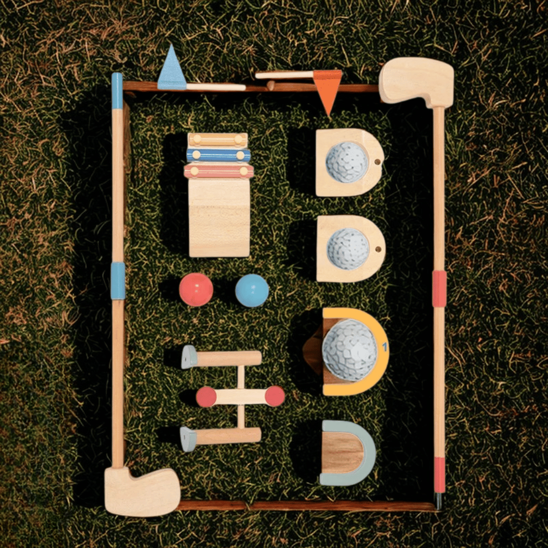 Mini Golfers – Outdoor Fun Beginnings - Wooden Golf Toy Set