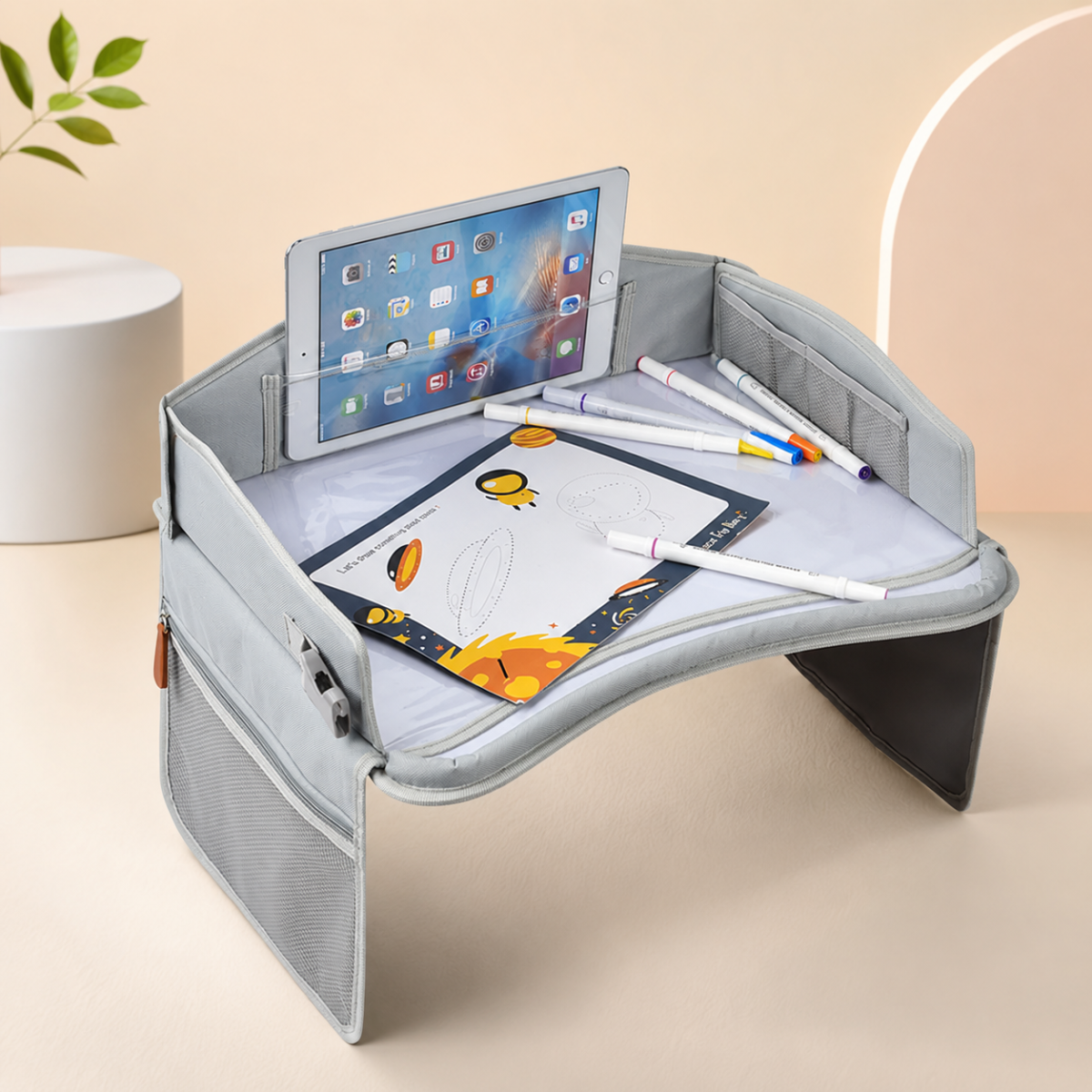 TravelBuddy – Car & Essentials – Foldable Travel Tray for Kids