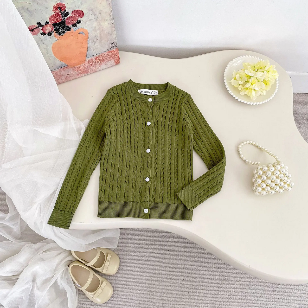 CozyBelle – Elegant & Warm – Knitted Cardigan with Buttons