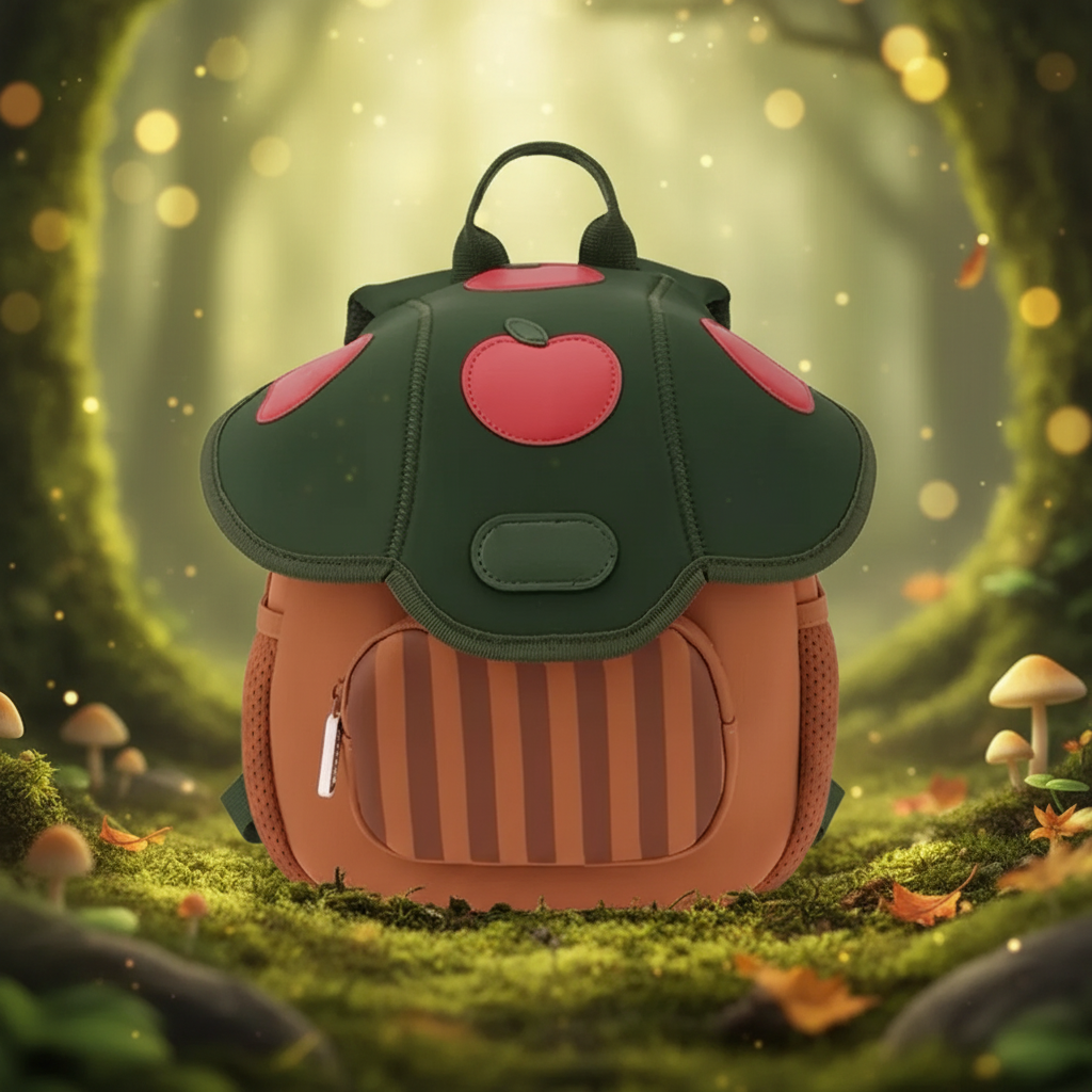 MushroomPack – Cute & Practical – Kids' Backpack Design