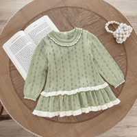 Thumbnail for MiniBelle – Elegant & Soft – Knitted Baby Dress with Ruffle Detail