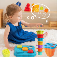 Thumbnail for SmartSort – Motor Skills & Educational – Stacking Cups with Shapes Sorting Game