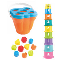 Thumbnail for SmartSort – Motor Skills & Educational – Stacking Cups with Shapes Sorting Game