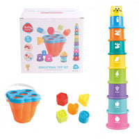 Thumbnail for SmartSort – Motor Skills & Educational – Stacking Cups with Shapes Sorting Game