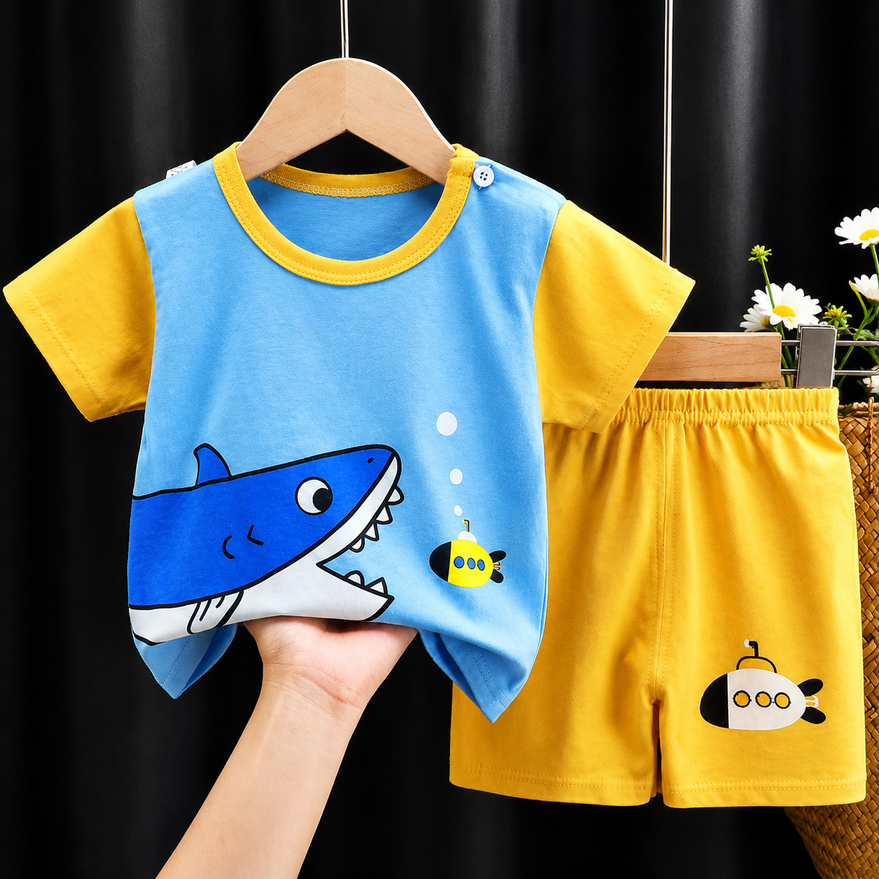 Mini Fashion™ - Løveprint - Sommersett for gutter