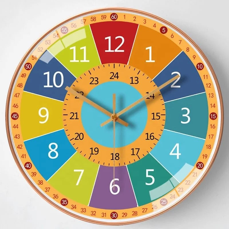 ChildrenTime – Independent & Quiet - Educational Children's Wall Clock
