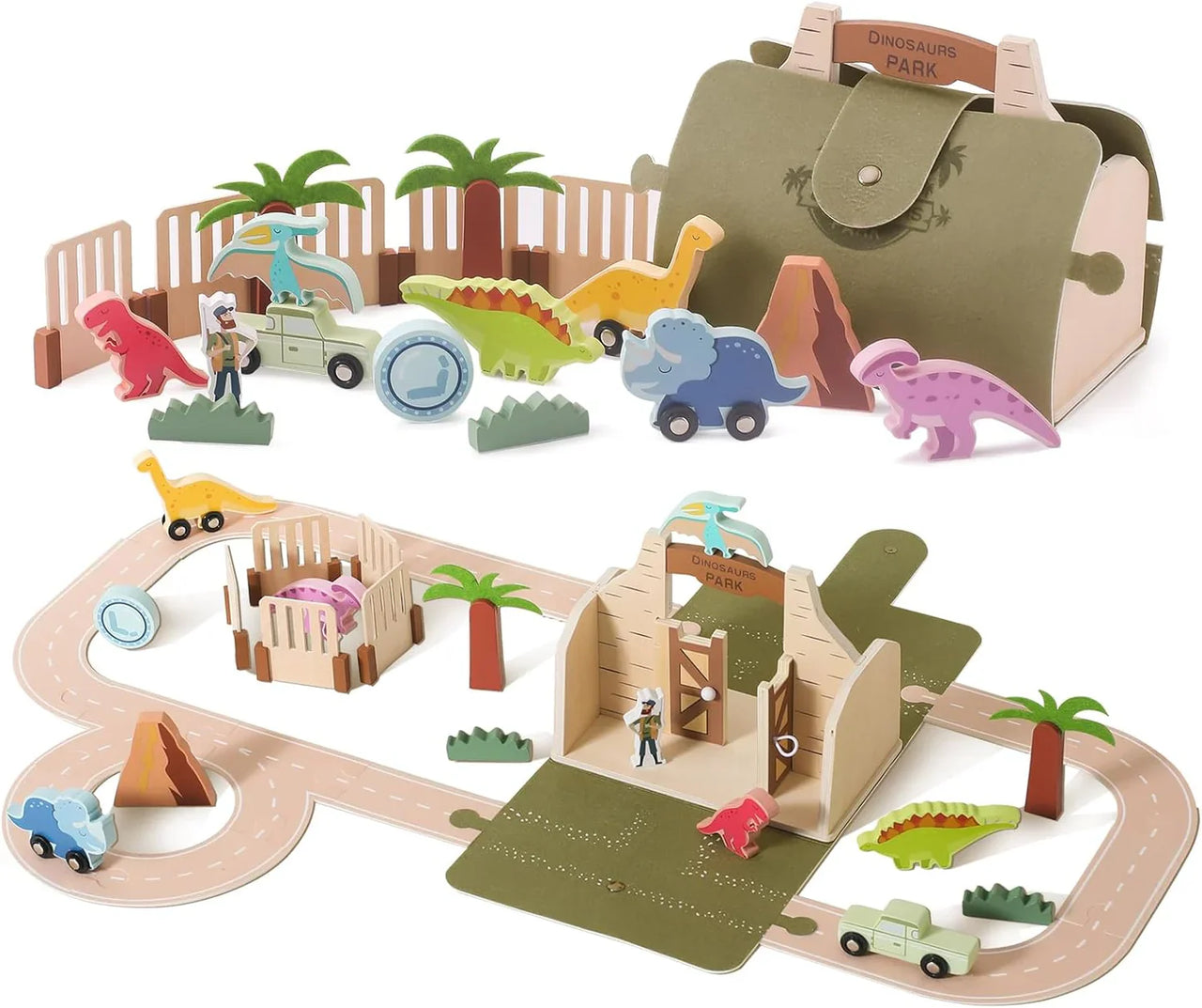 Woods™ - Prehistoric Fun - Wooden Dino Park Set