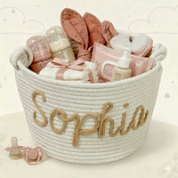 Thumbnail for CuddleBasket – Cute & Personal – Personalized Diaper Basket