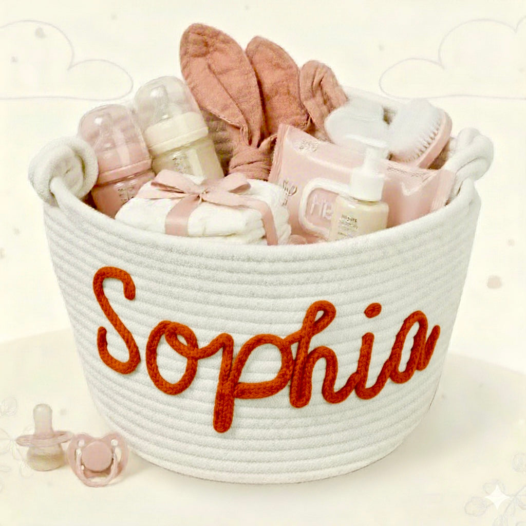 CuddleBasket – Cute & Personal – Personalized Diaper Basket