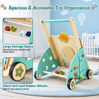 Thumbnail for WoodenSteps – Natural & Educational – Wooden Baby Walker with Play Panels