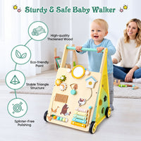 Thumbnail for WoodenSteps – Natural & Educational – Wooden Baby Walker with Play Panels