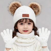 Thumbnail for CozyPom – Warm & Soft - Winter Set with Hat, Scarf, and Gloves