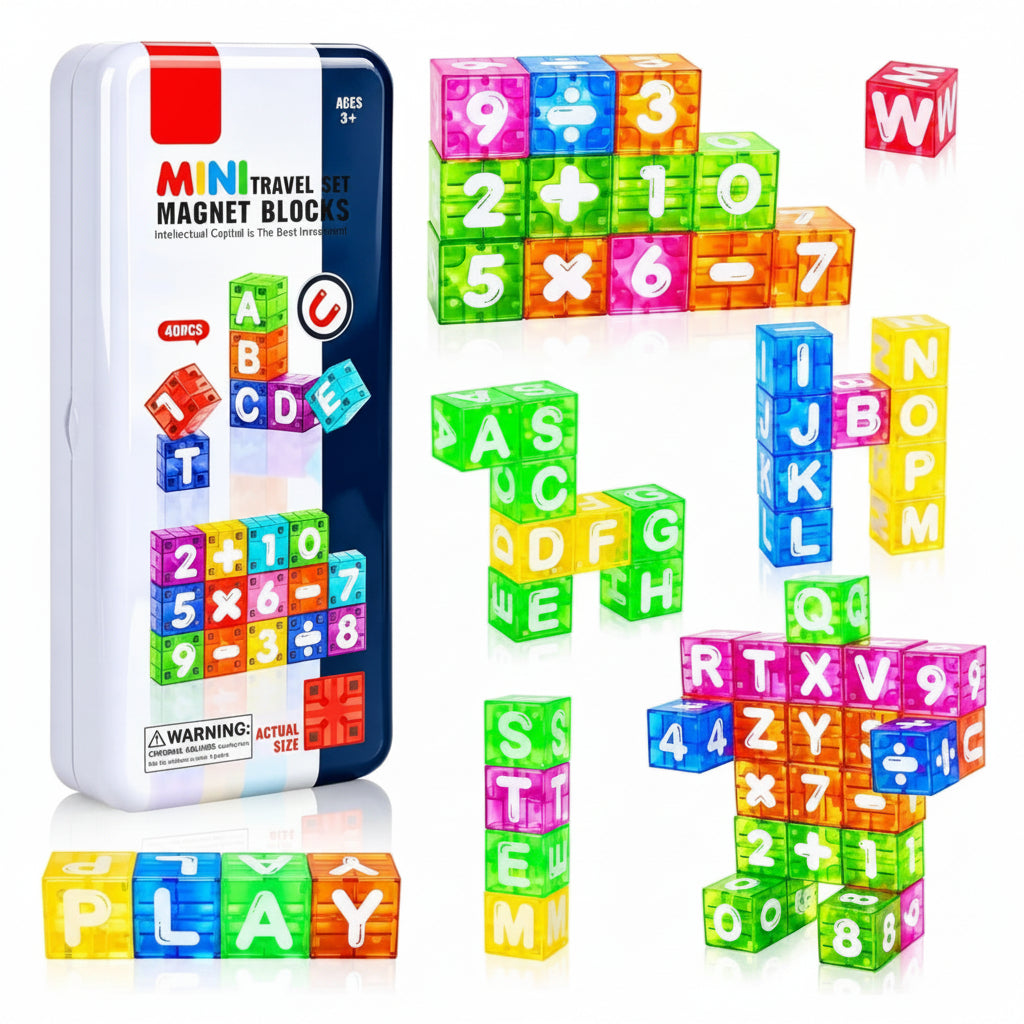LearnCube – Educational & Interactive – Magnetic Letter and Math Cubes