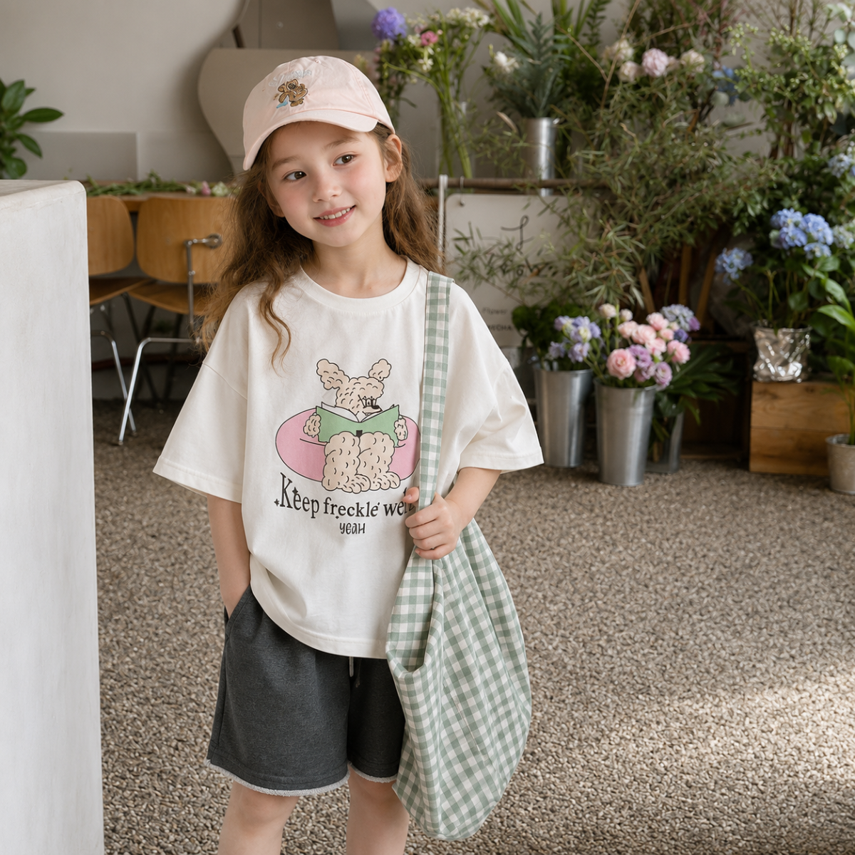 SunnyKids – Comfortable & Cute – Oversized T-shirt with Cartoon Print