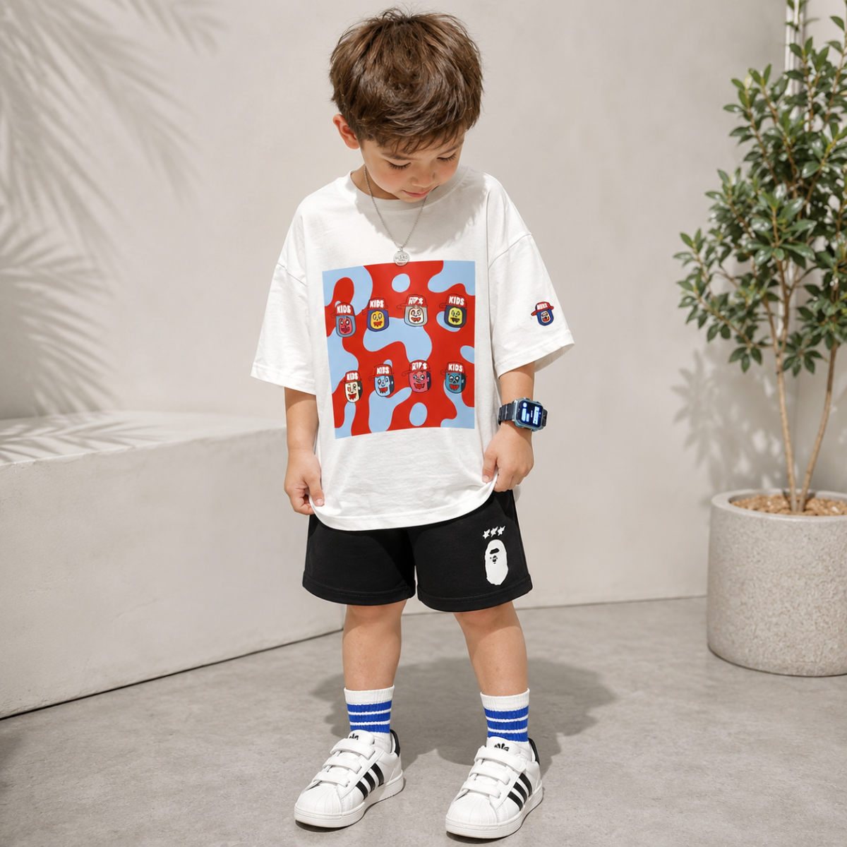 TinyTrend – Casual & Stylish – Kids' T-Shirt with Colorful Print Design