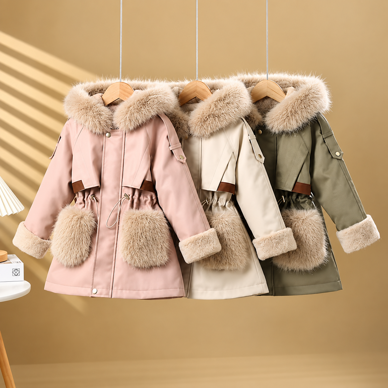 CozyParka – Warm & Soft – Girls' Winter Coat with Plush Collar