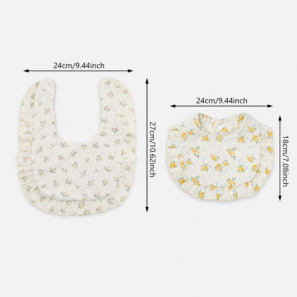 BabyBloom – Cute & Comfortable – Baby Bib with Ruffled Edg