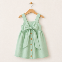 Thumbnail for BloomGrace – Cute & Comfortable – Children's Dress with Bow & Adjustable Shoulder Straps