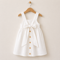 Thumbnail for BloomGrace – Cute & Comfortable – Children's Dress with Bow & Adjustable Shoulder Straps