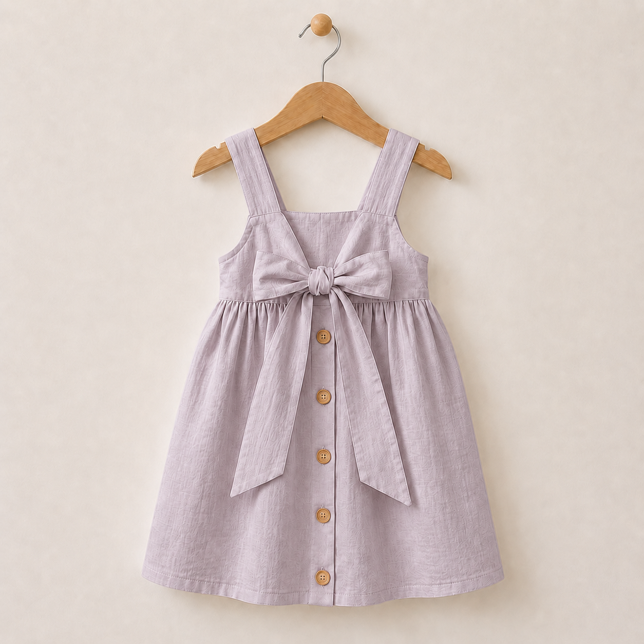 BloomGrace – Cute & Comfortable – Children's Dress with Bow & Adjustable Shoulder Straps