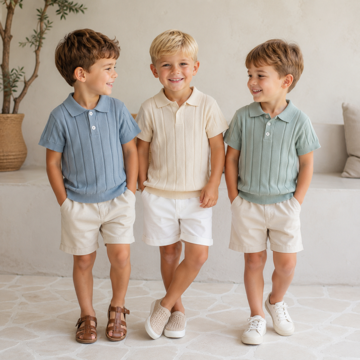 MiniLuxe – Elegant & Comfortable – Polo Shirt with Knitted Fabric