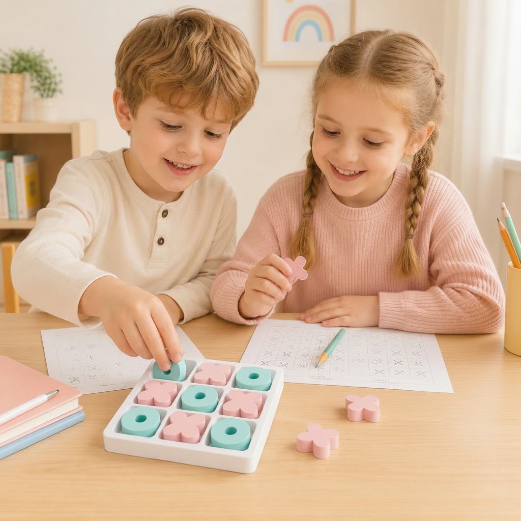 TicFun – Cute & Practical – Tic-Tac-Toe Eraser Set