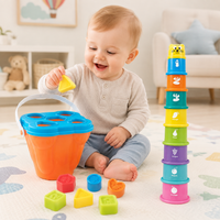 Thumbnail for SmartSort – Motor Skills & Educational – Stacking Cups with Shapes Sorting Game