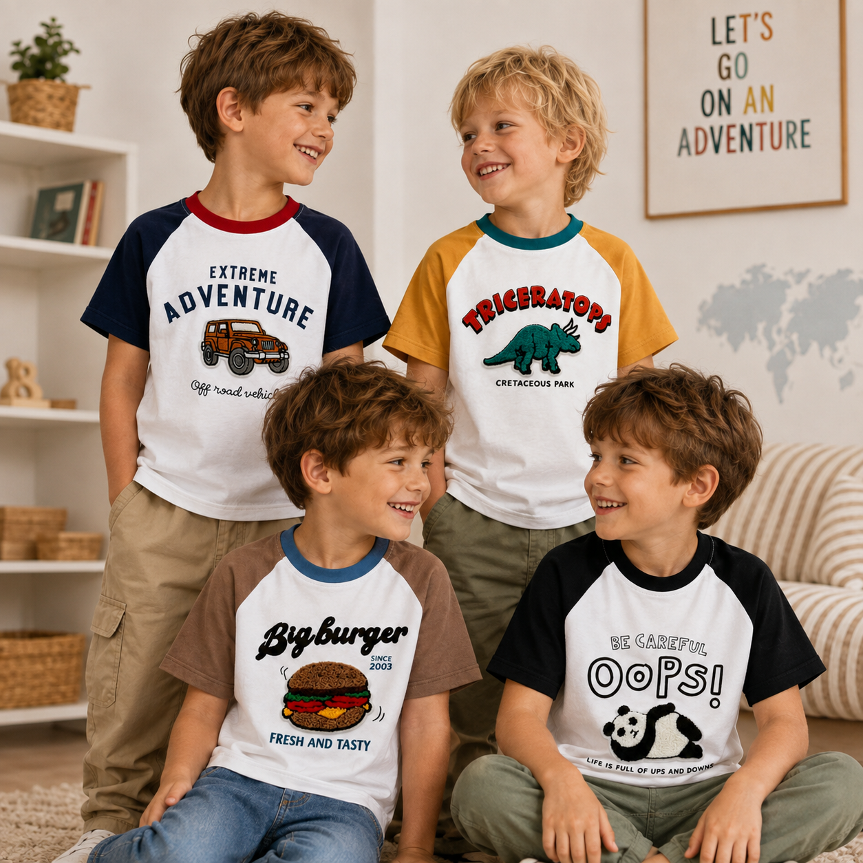 StreetBoy – Cool & Comfortable – Kids' T-Shirt with Raglan Sleeves and Print