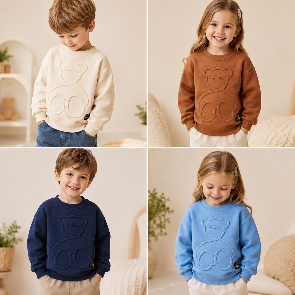 LittleCloud – Comfortable & Cozy – Sweater with 3D Bear Design