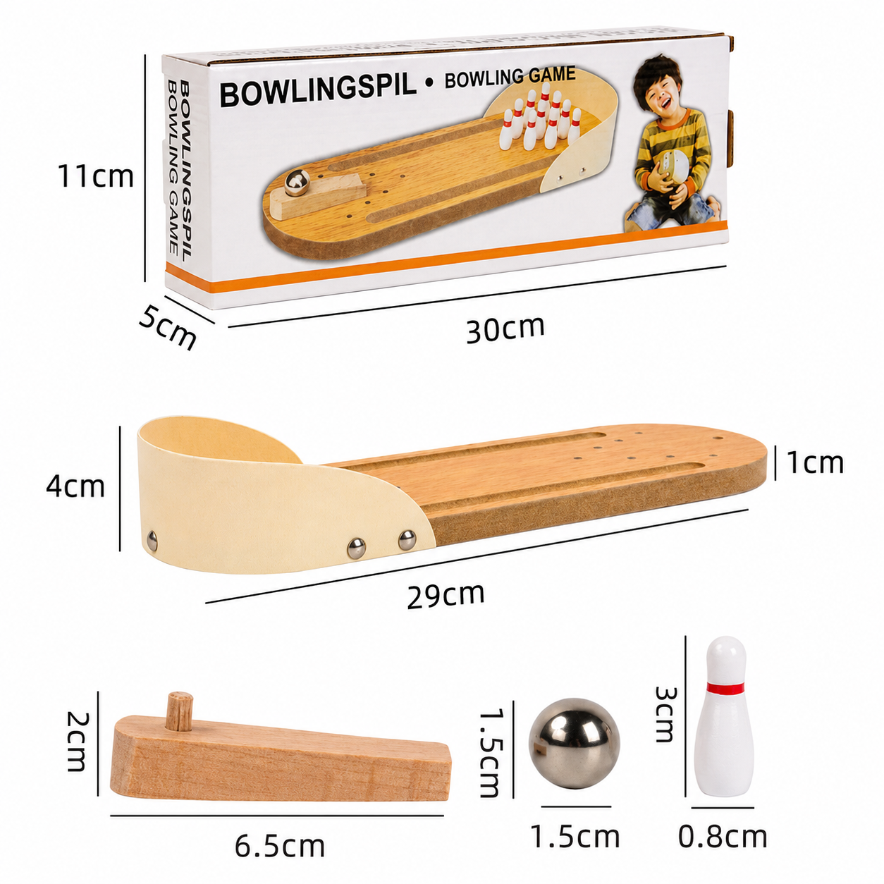 MiniStrike – Fun & Interactive – Wooden Table Bowling Game