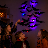 Thumbnail for SpookyGlow – Spooky & Atmospheric – Halloween Bat LED Wall Decoration