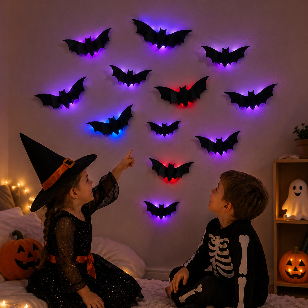 SpookyGlow – Spooky & Atmospheric – Halloween Bat LED Wall Decoration