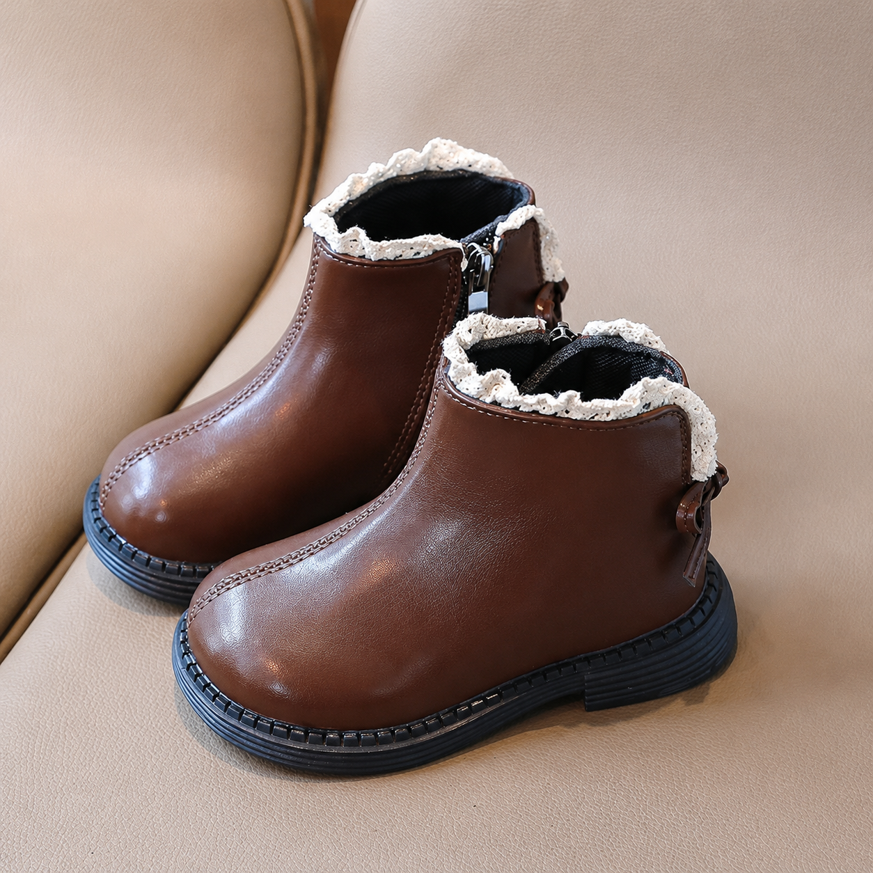Mini Fashion™ - Warm & Classic - Leather Booties
