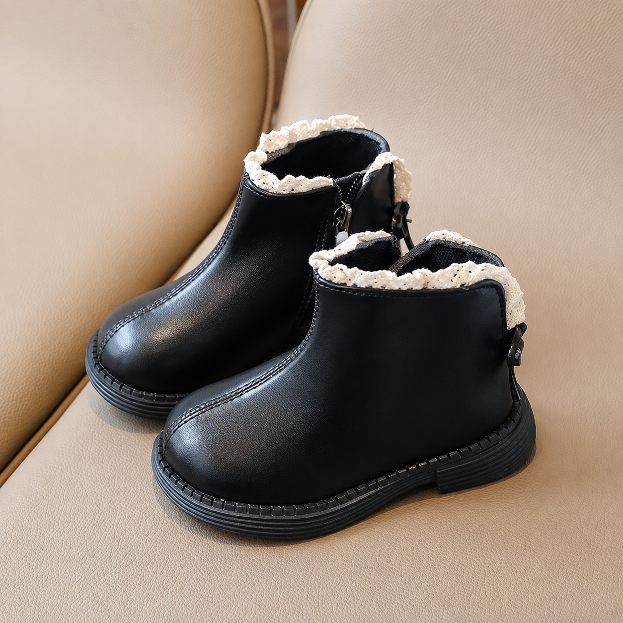 Mini Fashion™ - Warm & Classic - Leather Booties