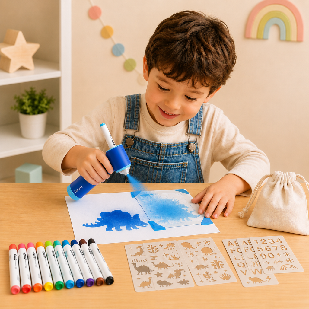 PaintBuddy – Creative & Educational – Portable Airbrush Drawing Set