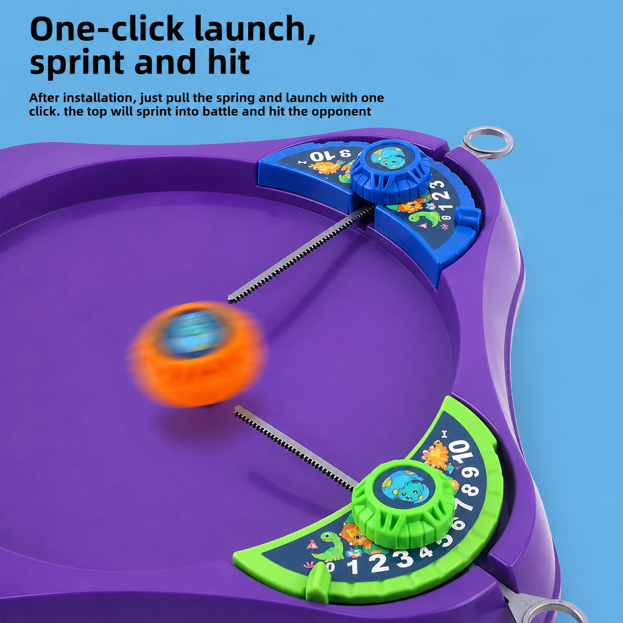 SpinArena – Active & Interactive – Pull-String Spinning Top Play Set